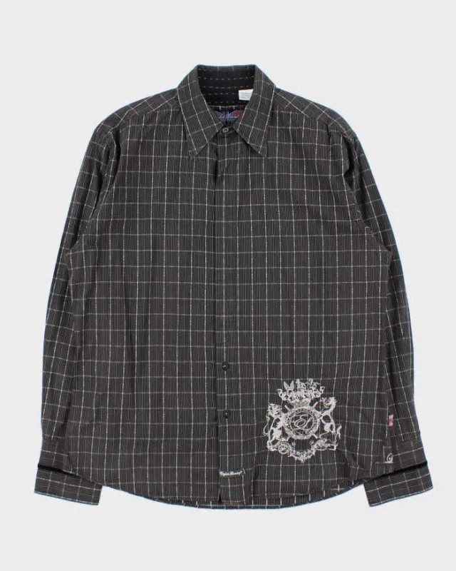 Vintage Y2K 00s English Laundry Christopher Wicks Hand Sewn Check Long Sleeve Shirt - XL made by Rokit