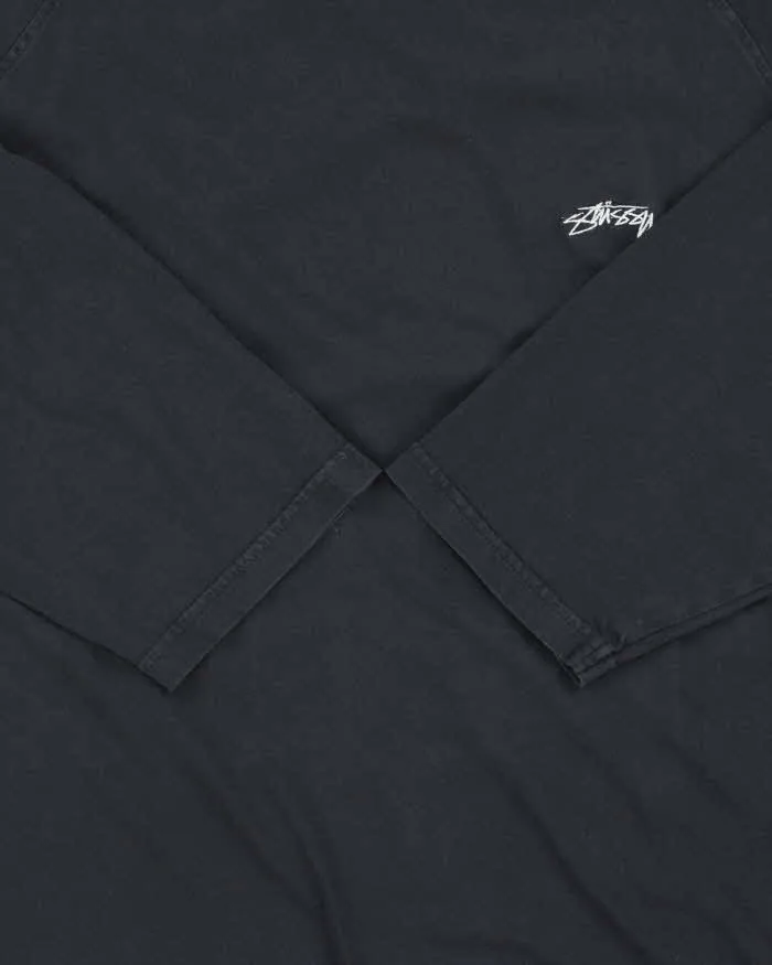 Vintage Stussy Embroidered Crewneck Raglan T-Shirt - L sold by Rokit product image thumbnail 4