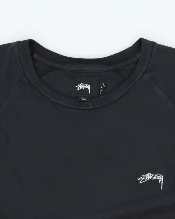 Vintage Stussy Embroidered Crewneck Raglan T-Shirt - L sold by Rokit product image thumbnail 5