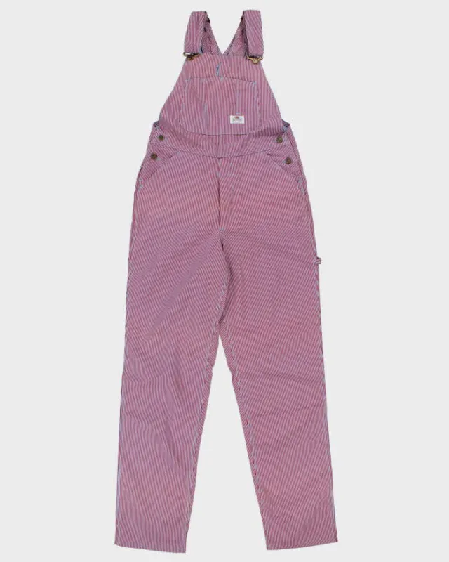 DSWT 1980s Fruit Of The Loom Pinstriped Dungarees - W32 L34 made by Fruit of the Loom