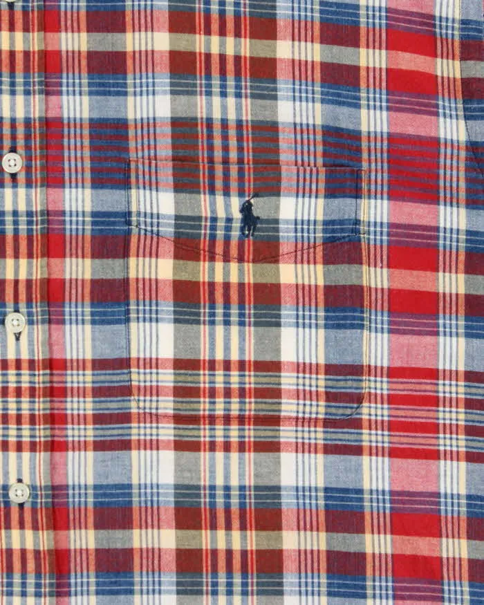 Vintage 1990s Ralph Lauren Checked Short Sleeve Shirt - XL sold by Rokit product image thumbnail 4