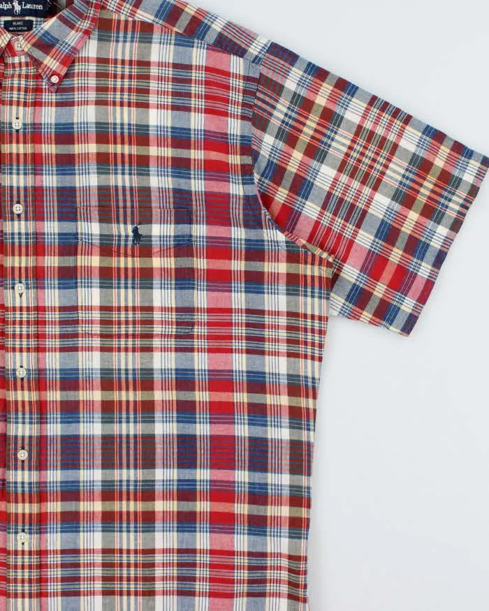 Vintage 1990s Ralph Lauren Checked Short Sleeve Shirt - XL sold by Rokit product image thumbnail 3