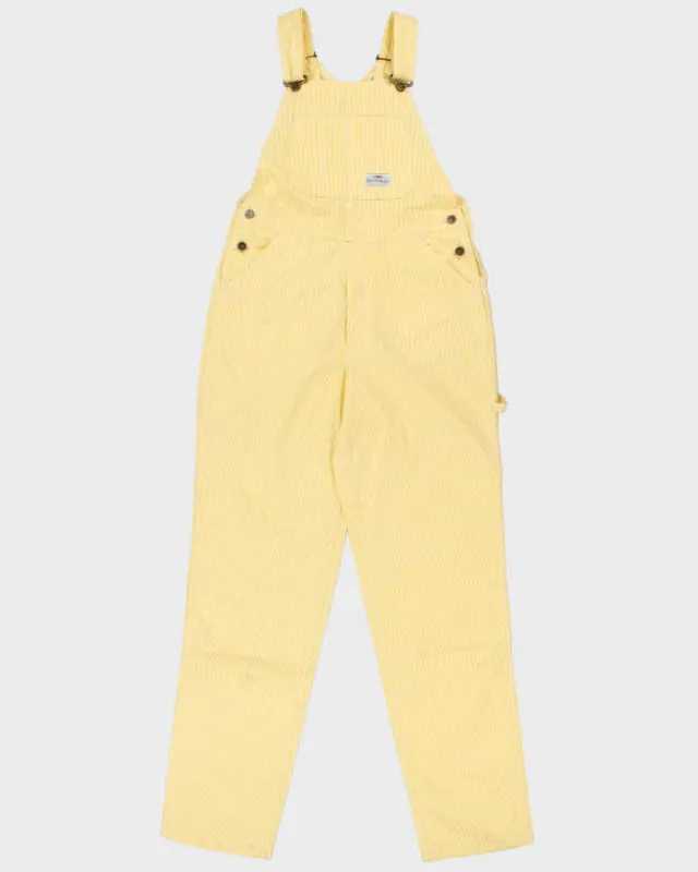 DSWT 1980s Fruit Of The Loom Pinstriped Dungarees - W33 L34 made by Fruit of the Loom