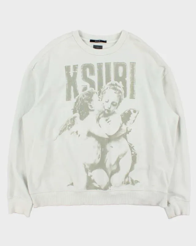 Ksubi High Lovers Cherub Heavyweight Oversized Crewneck Sweatshirt - L made by Rokit