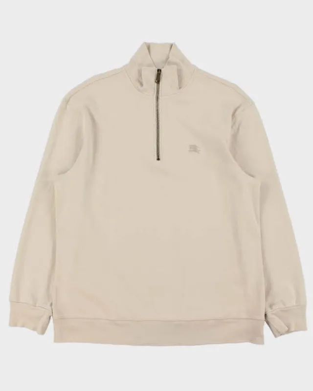 Vintage Y2K 00s Burberry Brit Classic Quarter-Zip Sweatshirt - XL made by Burberry