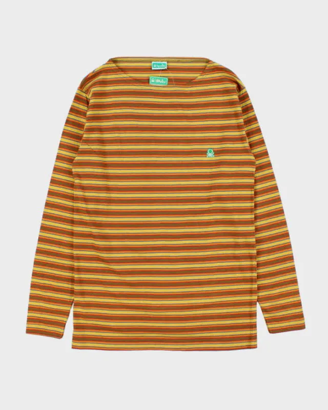 DSWT 1980s Benetton Stripe Long Sleeve T-shirt - M made by United Colors Of Benetton