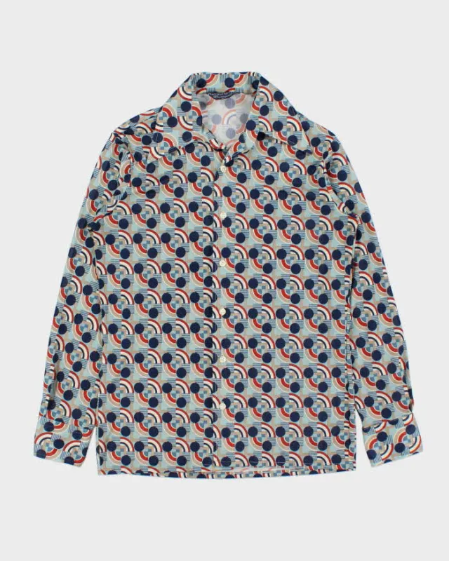 Vintage 1970s Pierre Le Grande Donegal Patterned Long Sleeve Shirt - M sold by Rokit