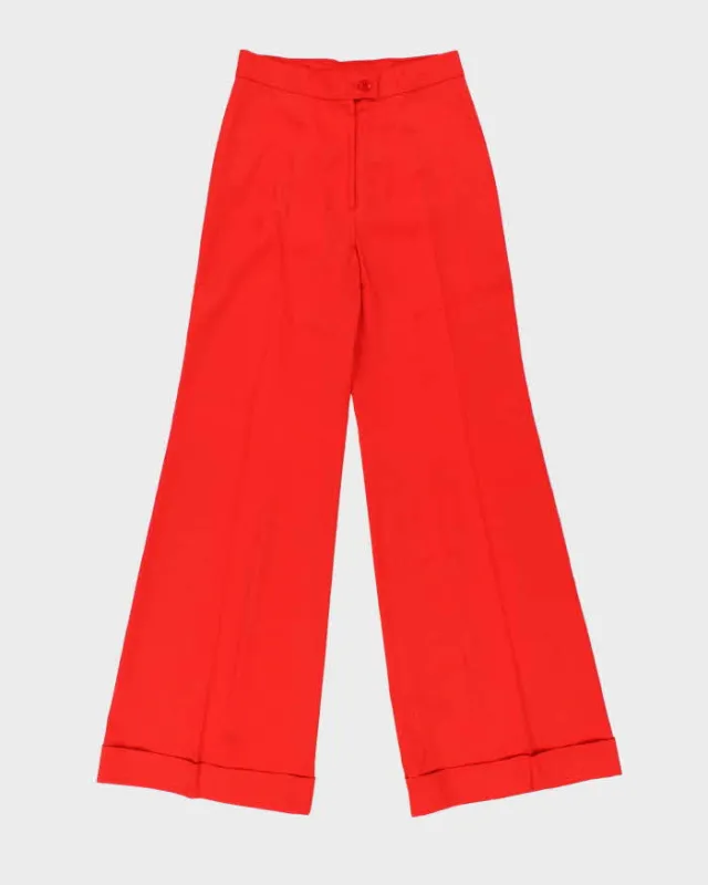 DS Vintage 1970s Sisley Italy Women's High Waisted Bell Bottom Flared Trousers - W27 L32 sold by Rokit