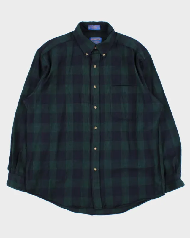 Vintage Pendleton 'Sir' Tartan Pure Wool Long Sleeve Flannel Shirt - L made by Pendleton