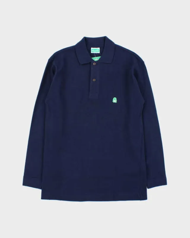 DSWT 1980s Benetton Long Sleeve Polo Shirt - S made by United Colors Of Benetton