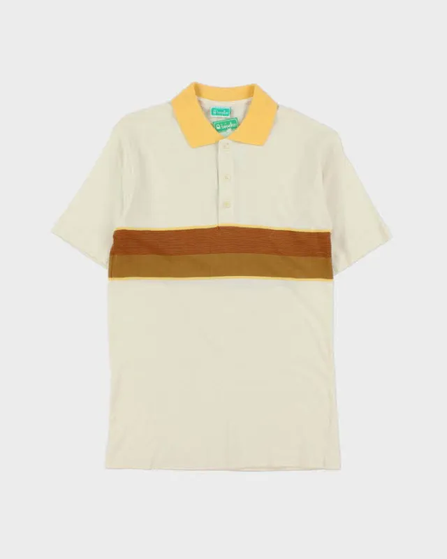 DSWT 1980s Benetton Stripe Polo Shirt - S made by United Colors Of Benetton