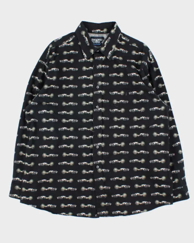 Vintage Y2K 00s Brooks & Dunn By Panhandle Slim Heavyweight Patterned Long Sleeve Shirt - XL sold by Rokit