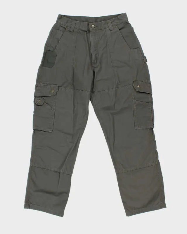 Vintage Carhartt B342 Ripstop Double Knee Khaki Canvas Relaxed Fit Workwear Trousers - W32 L32 sold by Rokit