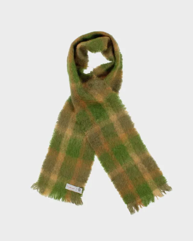 Vintage 1990s Cushendale Made In Ireland Mohair Tartan Scarf made by Rokit