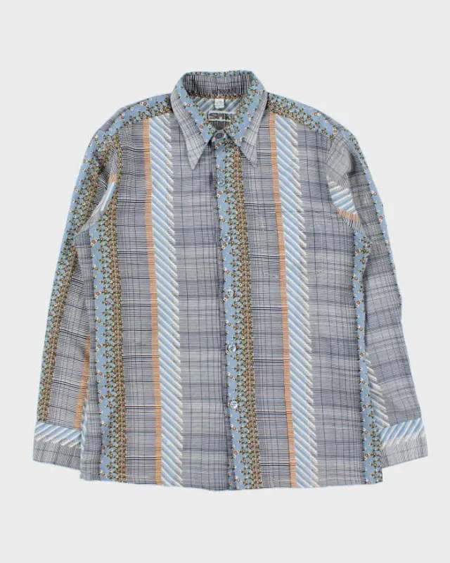 Vintage 1970s Spire California Made In USA Patterned Long Sleeve Shirt - L made by Rokit