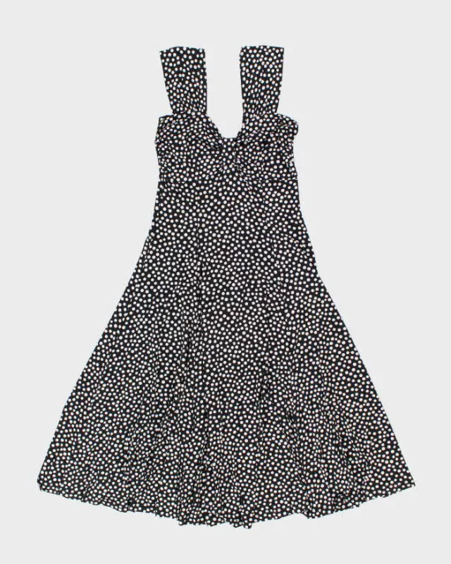 Vintage 90s Pretty Woman Polka Dot Slinky Flare Dress - S sold by Rokit