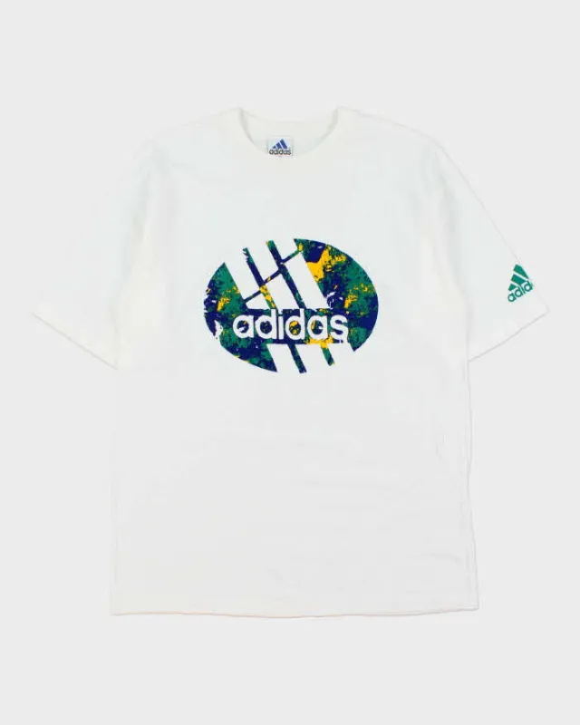 Vintage 1990s Adidas Earth Crewneck T-Shirt - M made by Adidas