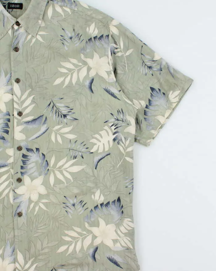 Vintage Y2K 00s Izod Pure Silk Floral Short Sleeve Shirt - XL sold by Rokit product image thumbnail 3