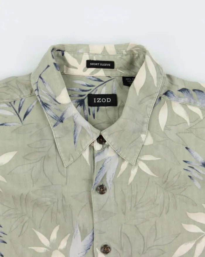 Vintage Y2K 00s Izod Pure Silk Floral Short Sleeve Shirt - XL sold by Rokit product image thumbnail 5