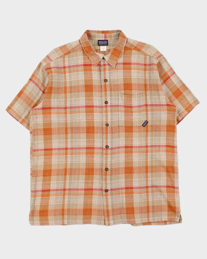 Vintage Y2K 00s Patagonia Organic Plaid Short Sleeve Adventure Shirt - L sold by Rokit