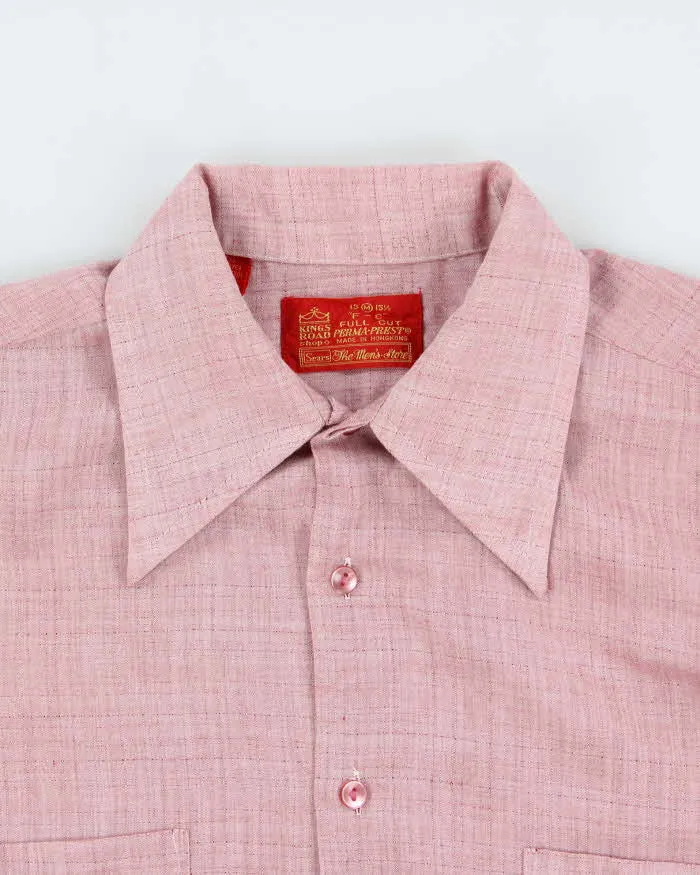 Vintage 1970s Sears Kings Road Perma-Prest Long Sleeve Check Shirt - M sold by Rokit product image thumbnail 5