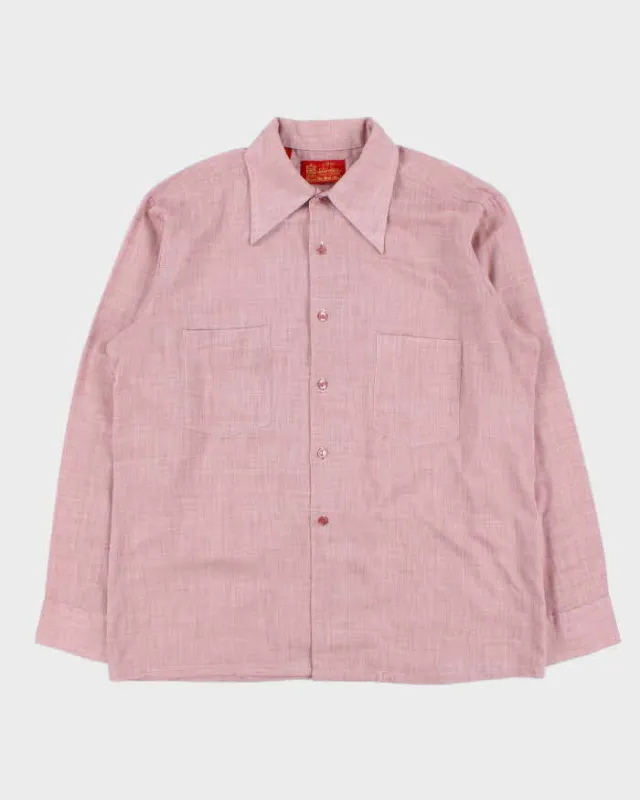 Vintage 1970s Sears Kings Road Perma-Prest Long Sleeve Check Shirt - M made by Sears