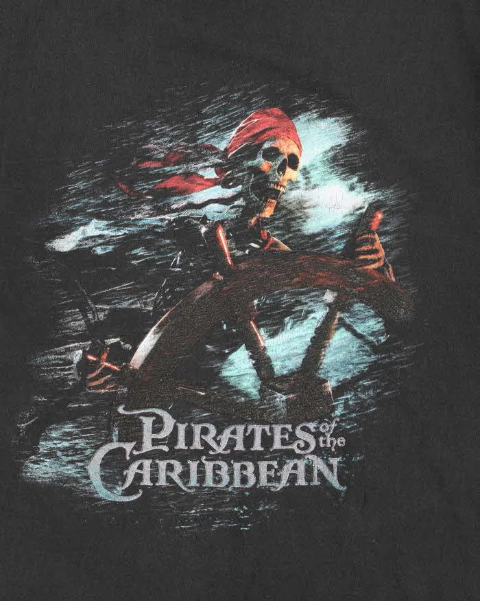 Vintage 2003 Disney Store Pirates Of The Caribbean Promo Heavyweight Crewneck T-Shirt - L sold by Rokit product image thumbnail 4