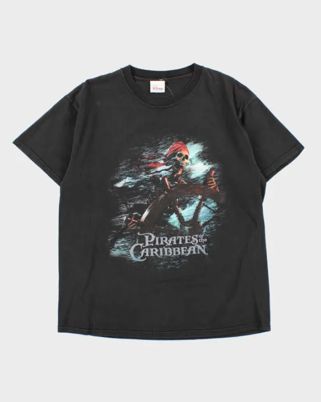 Vintage 2003 Disney Store Pirates Of The Caribbean Promo Heavyweight Crewneck T-Shirt - L sold by Rokit