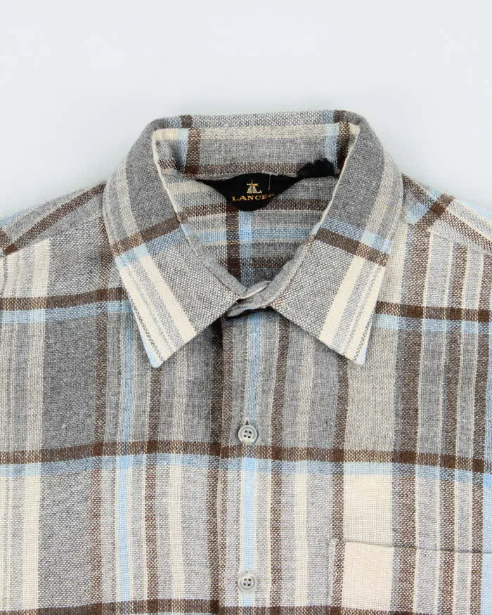Vintage 1970s Lancer Wool Plaid Long Sleeve Flannel Shirt - M sold by Rokit product image thumbnail 5