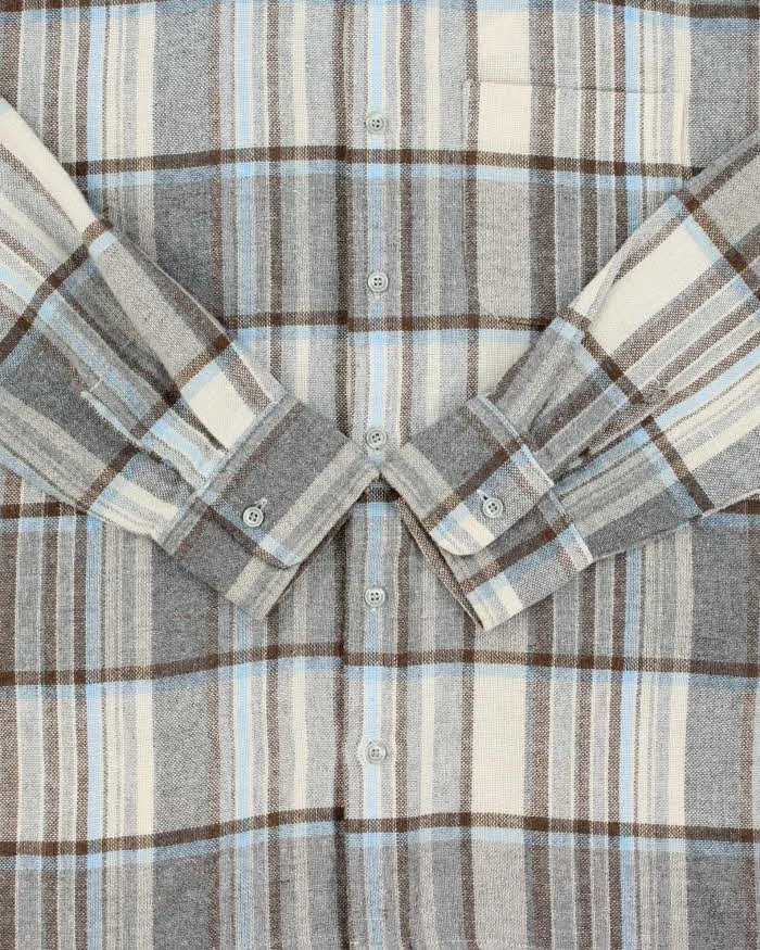 Vintage 1970s Lancer Wool Plaid Long Sleeve Flannel Shirt - M sold by Rokit product image thumbnail 4