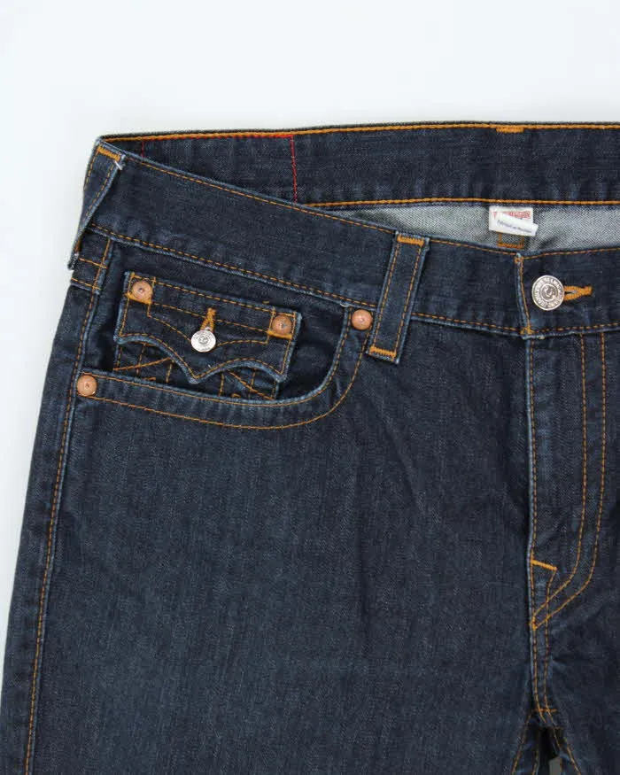 Vintage True Religion Raw Flap Pocket Low Rise Straight Leg Denim Jeans - W38 L34 sold by Rokit product image thumbnail 3