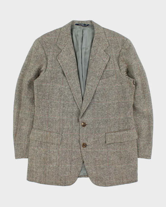 Vintage 00s Polo Ralph Lauren Houndstooth Tweed Wool Blend Single Breasted Blazer - M sold by Rokit