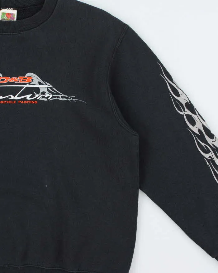 Vintage 1990s D&B Custom Motorcycle Flame Crewneck Sweatshirt - M sold by Rokit product image thumbnail 3