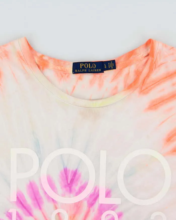 Vintage Polo Stadium 1992 Ralph Lauren Tie-Dye Crewneck T-Shirt - L sold by Rokit product image thumbnail 5