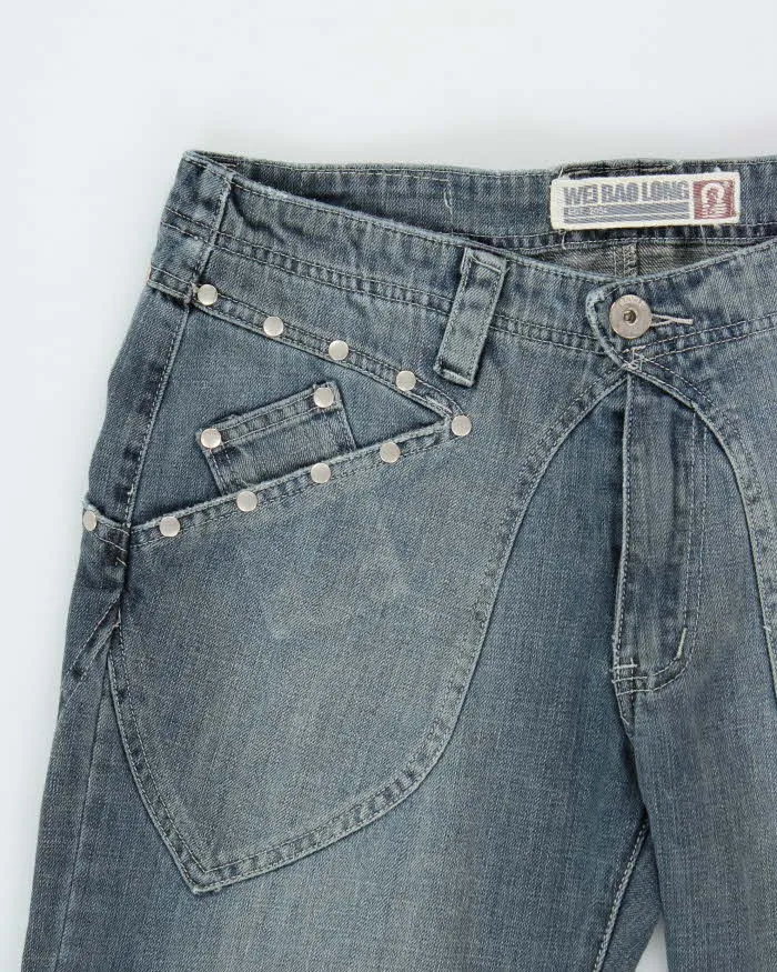Vintage Y2k 00s Wei Bao Long Studded Wide Leg Jeans - W32 L29 sold by Rokit product image thumbnail 3
