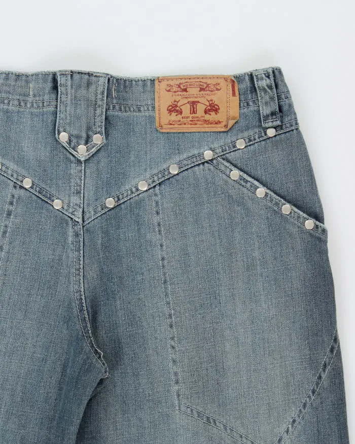 Vintage Y2k 00s Wei Bao Long Studded Wide Leg Jeans - W32 L29 sold by Rokit product image thumbnail 4