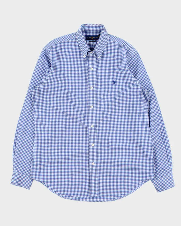 Vintage Ralph Lauren Easy Care Gingham Long Sleeve Shirt - M sold by Rokit