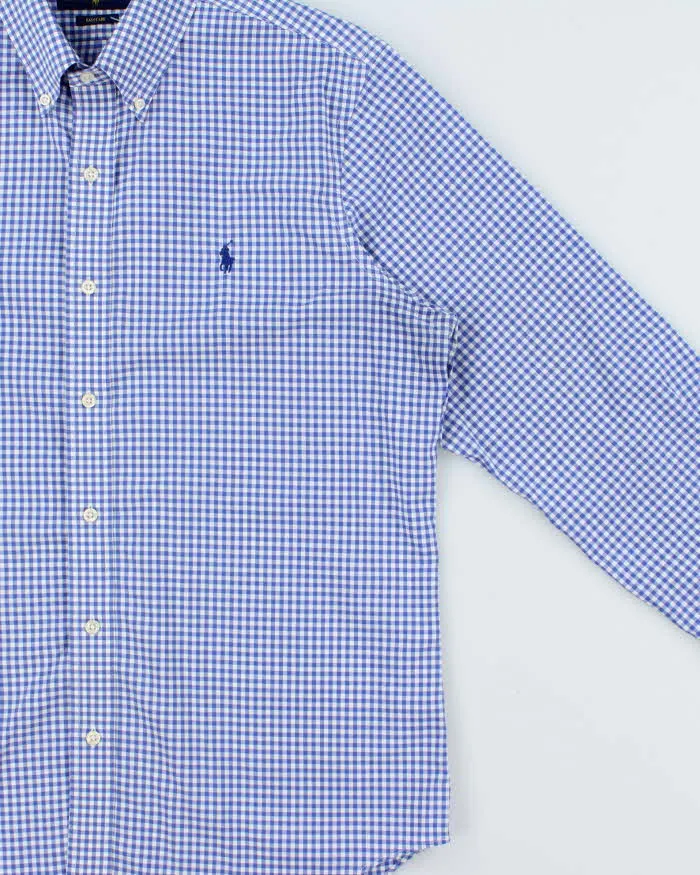 Vintage Ralph Lauren Easy Care Gingham Long Sleeve Shirt - M sold by Rokit product image thumbnail 3