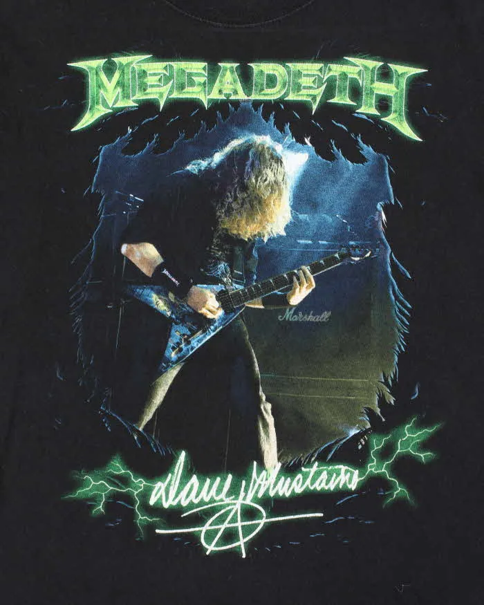 Vintage MegaDeth Dave Mustaine 2010 Tour Anvil Pre Shrunk Crewneck T-Shirt - L sold by Rokit product image thumbnail 4