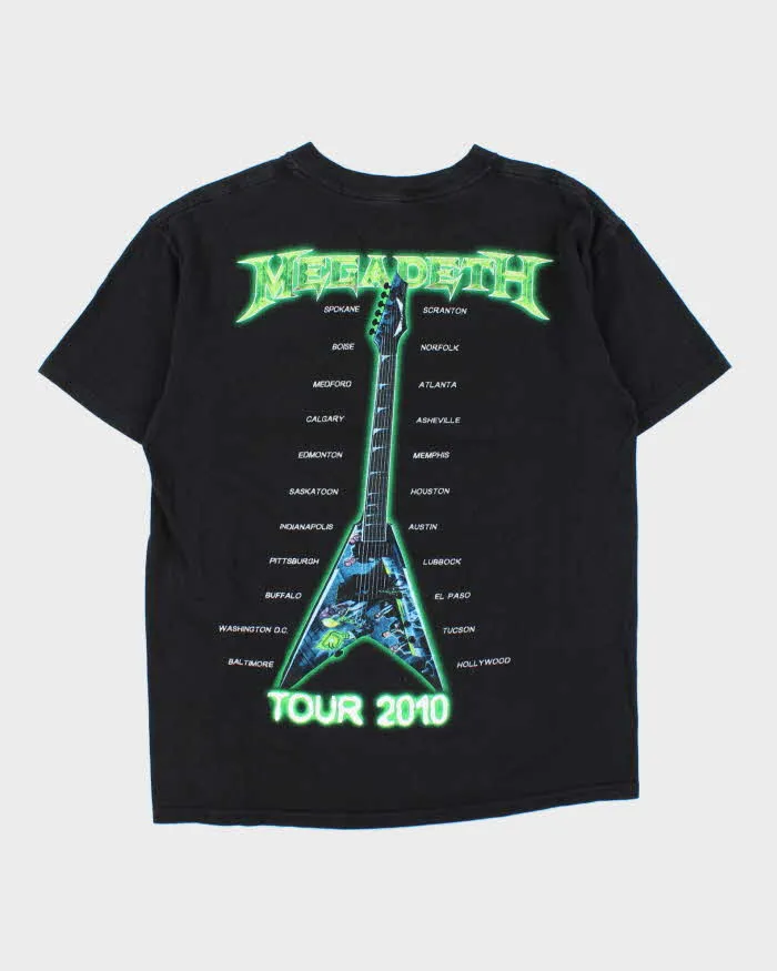Vintage MegaDeth Dave Mustaine 2010 Tour Anvil Pre Shrunk Crewneck T-Shirt - L sold by Rokit product image thumbnail 2