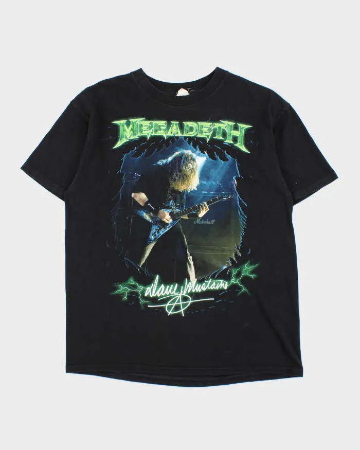 Vintage MegaDeth Dave Mustaine 2010 Tour Anvil Pre Shrunk Crewneck T-Shirt - L sold by Rokit