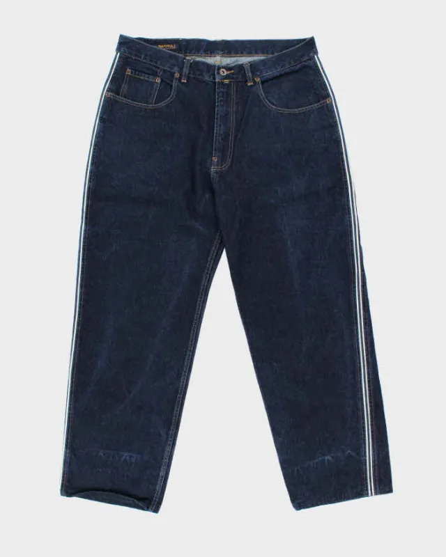 Vintage Y2K 00s Nautica Marine Denim Raw Selvedge Wide Leg Jeans - W38 L30 sold by Rokit