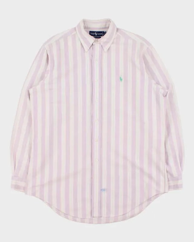 Vintage 1990s Ralph Lauren Striped Long Sleeve Shirt - L made by Ralph Lauren