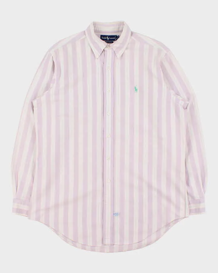 Vintage 1990s Ralph Lauren Striped Long Sleeve Shirt - L sold by Rokit