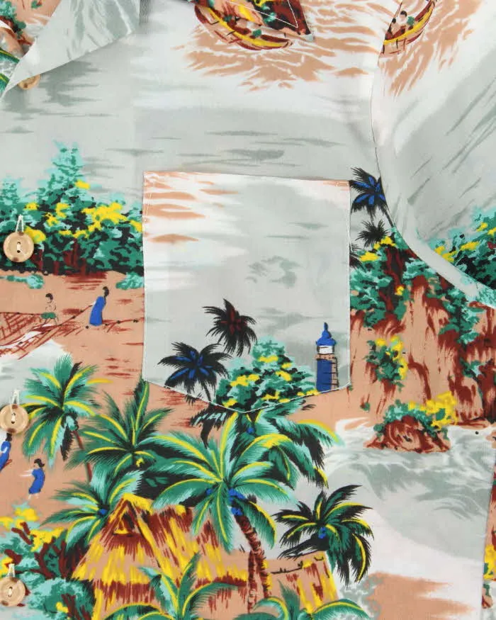 Vintage 1970s Royal Islander Dagger Clollared Short Sleeve Hawaiian Shirt - M sold by Rokit product image thumbnail 4