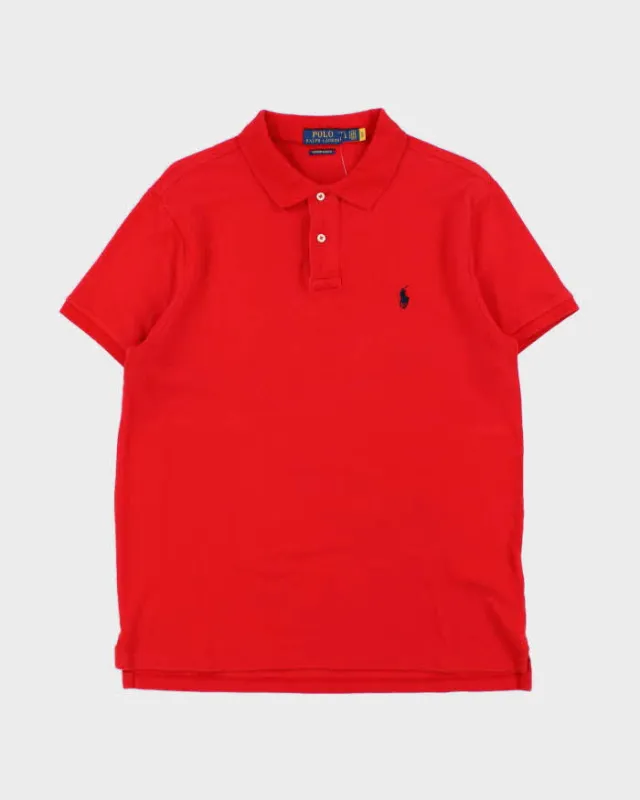 Vintage Polo Ralph Lauren Custom Slim Fit Short Sleeve Polo Shirt - L sold by Rokit