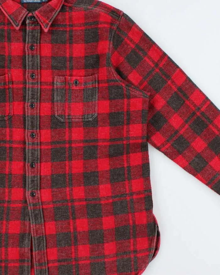 Vintage Y2K 00s Polo Ralph Lauren Heavyweight Plaid Long Sleeve Flannel Shirt - XXL sold by Rokit product image thumbnail 3