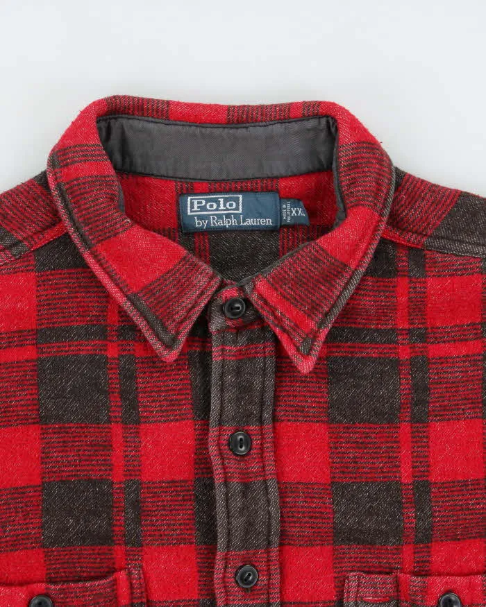 Vintage Y2K 00s Polo Ralph Lauren Heavyweight Plaid Long Sleeve Flannel Shirt - XXL sold by Rokit product image thumbnail 5