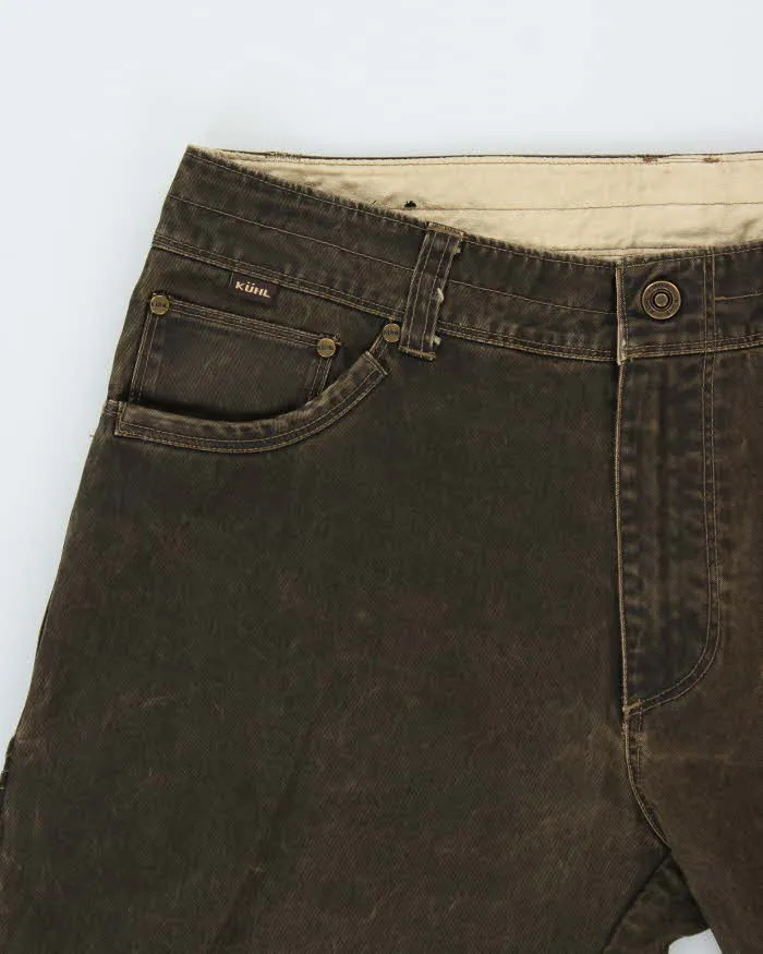 Vintage Kuhl Ryder Waxed Cotton Patina Dye Straight Leg Mountaineering Trousers - W34 L30 sold by Rokit product image thumbnail 3