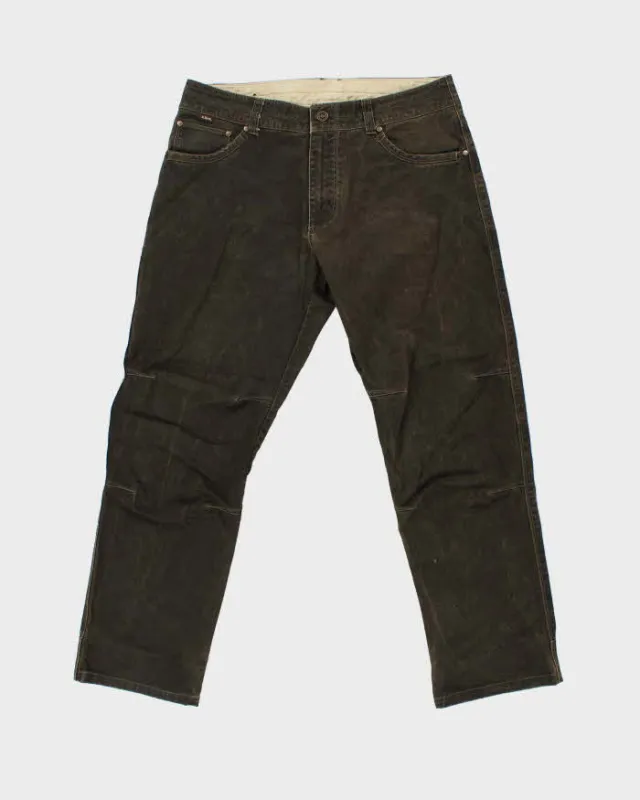 Vintage Kuhl Ryder Waxed Cotton Patina Dye Straight Leg Mountaineering Trousers - W34 L30 sold by Rokit